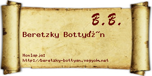 Beretzky Bottyán névjegykártya